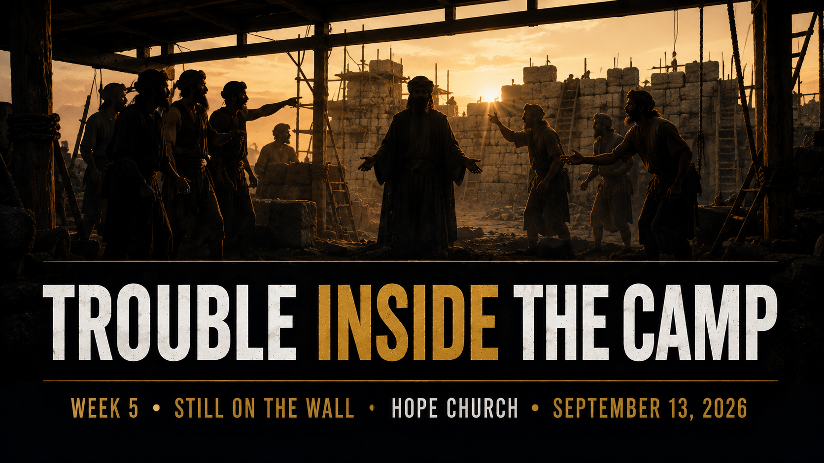 Trouble Inside the Camp sermon graphic