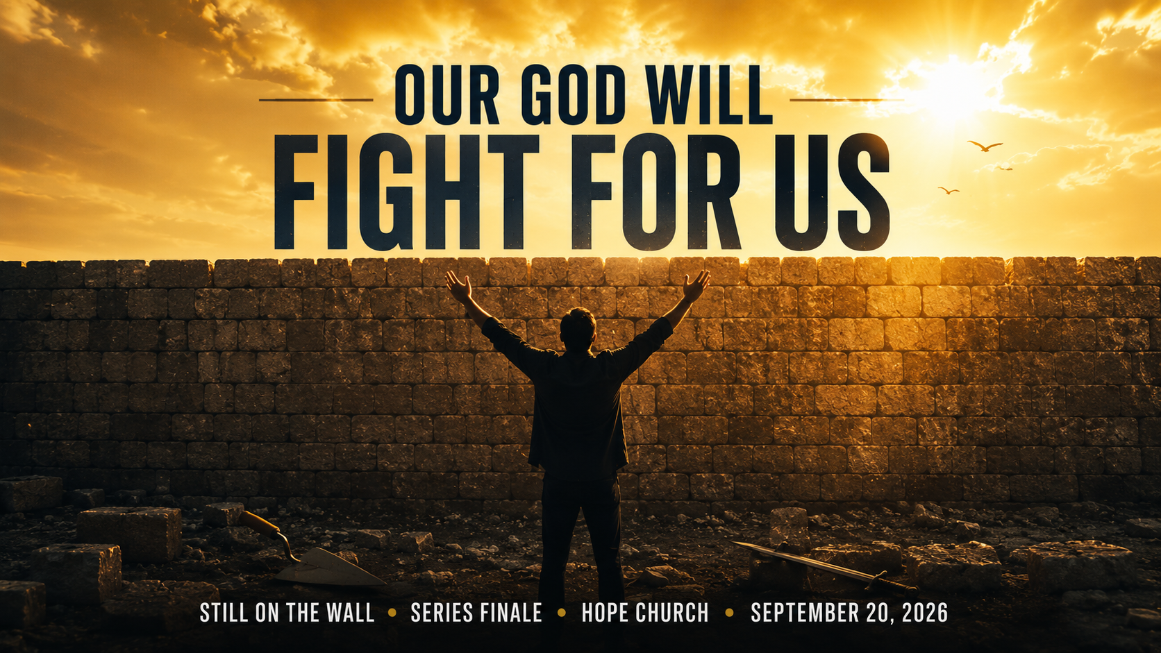 Our God Will Fight for Us sermon graphic
